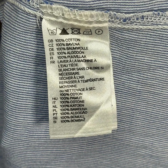 H&M Lagenlook Blue Tunic Billow Blouse Long Sleeve Shirt 12 - Picture 5 of 5